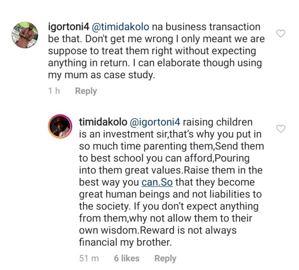 'Raising children is an investment'- Timi Dakolo