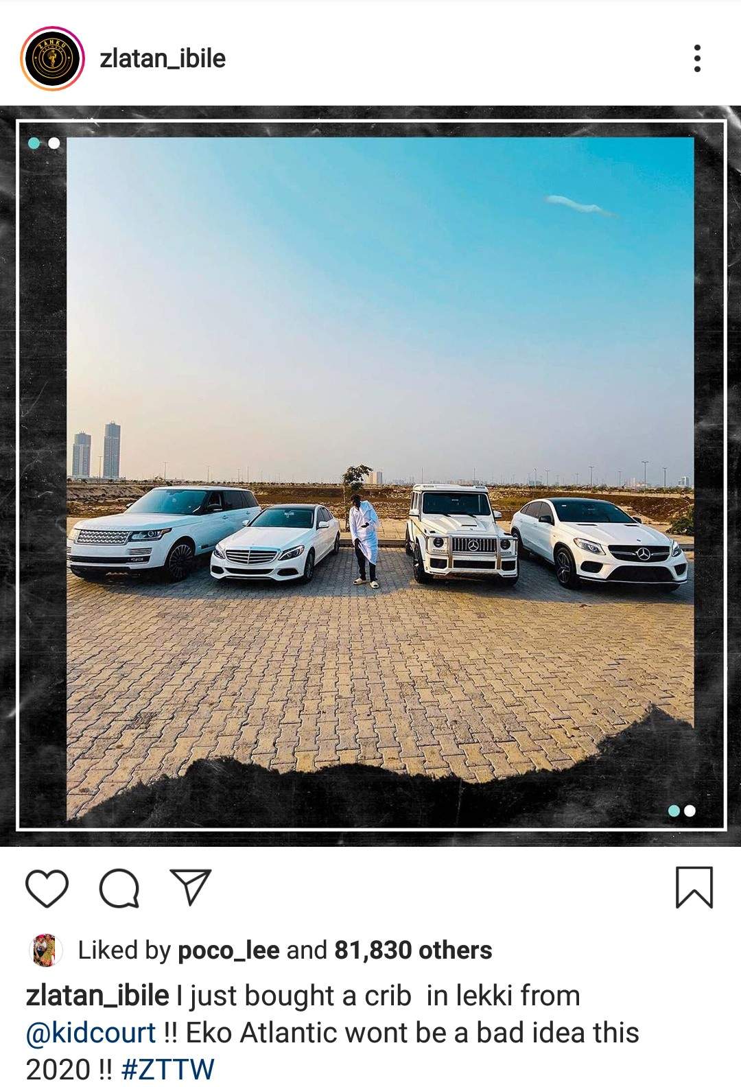 Zlatan Ibile flaunts expensive luxury whips, reveals he just bought a house in Lekki (Photo)