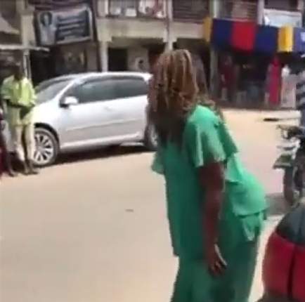 Woman Runs Mad After Being Dropped Off By Suspected Ritualist In Delta (Video)