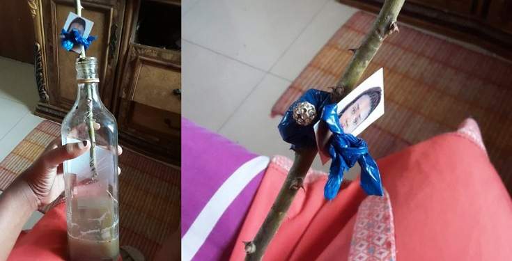 Lady cries out after stumbling upon her photo her best friend placed in a voodoo bottle