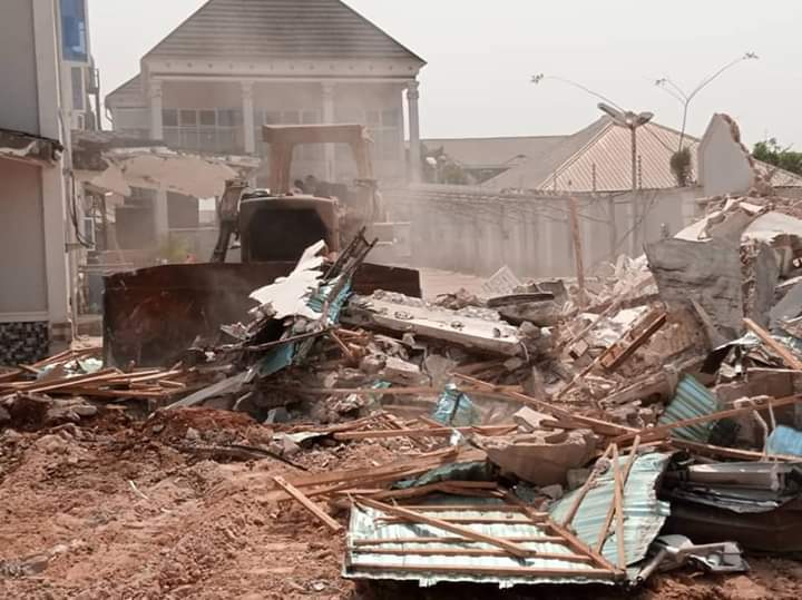 Edo State Government demolishes Kabaka's multi-million Naira hotel (photos)