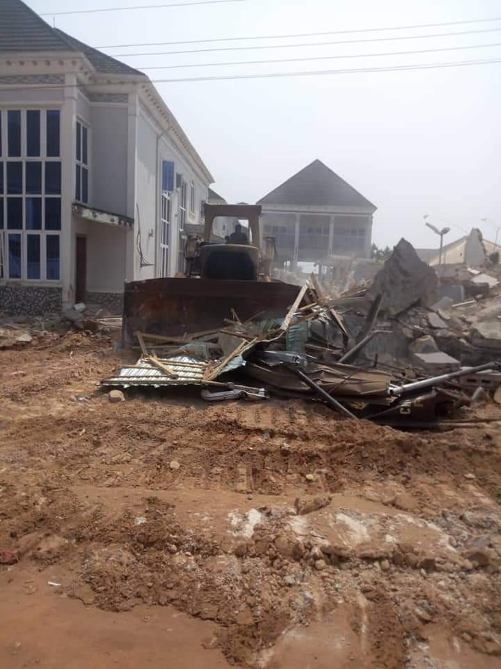 Edo State Government demolishes Kabaka's multi-million Naira hotel (photos)