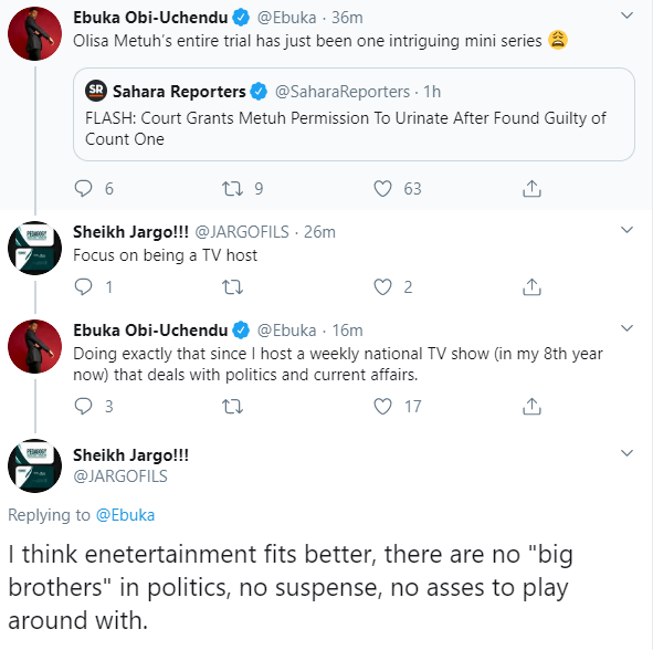 Ebuka Obi-Uchendu replies Twitter user who asked him to focus on entertainment and stop meddling into politics