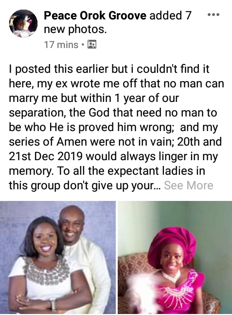 'My ex wrote me off that no man can marry me - Nigerian woman weds a year after separation from her former partner