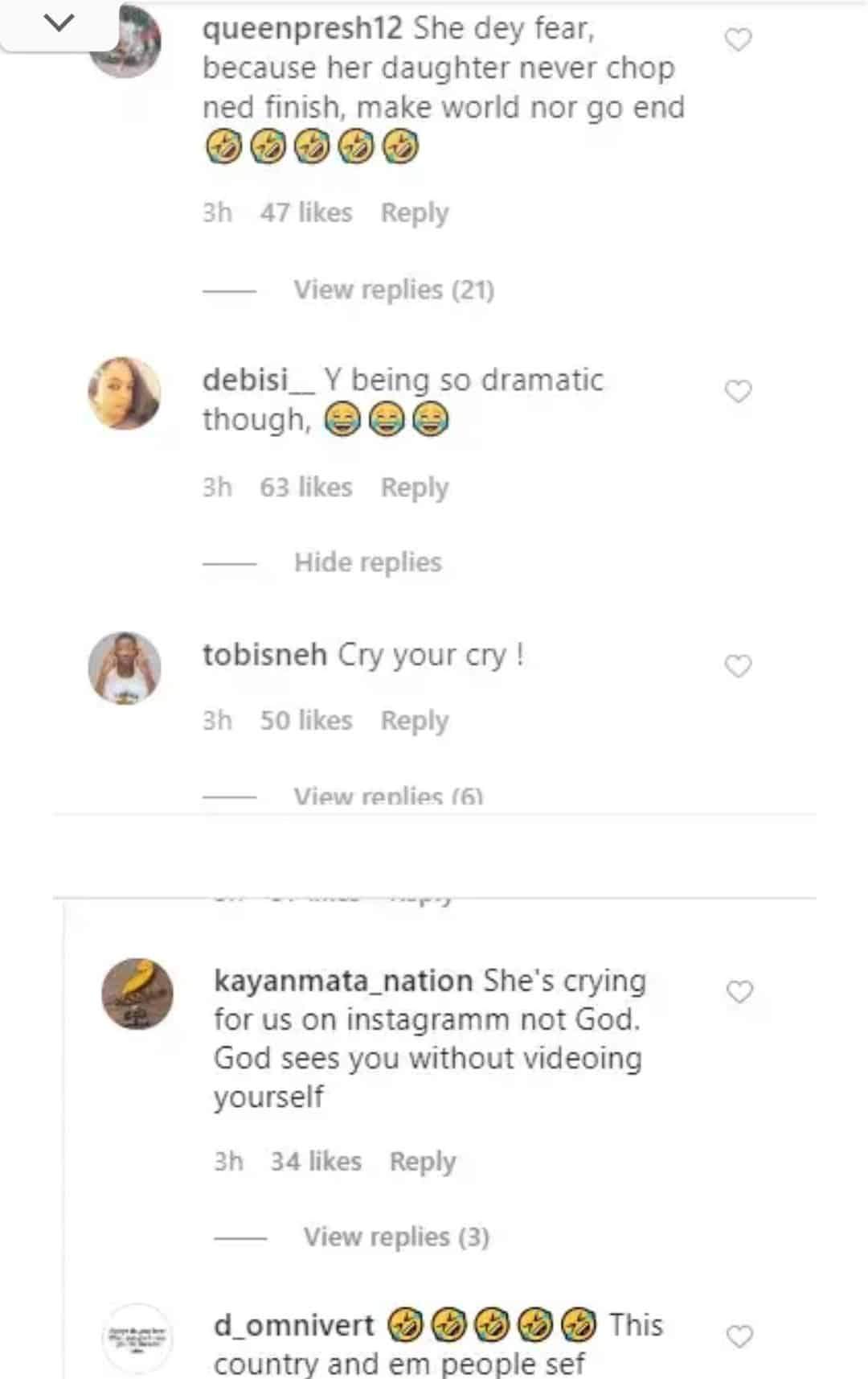 Nigerians Slam Regina Daniels' Mother For Shedding 'Crocodile Tears' Over Coronavirus