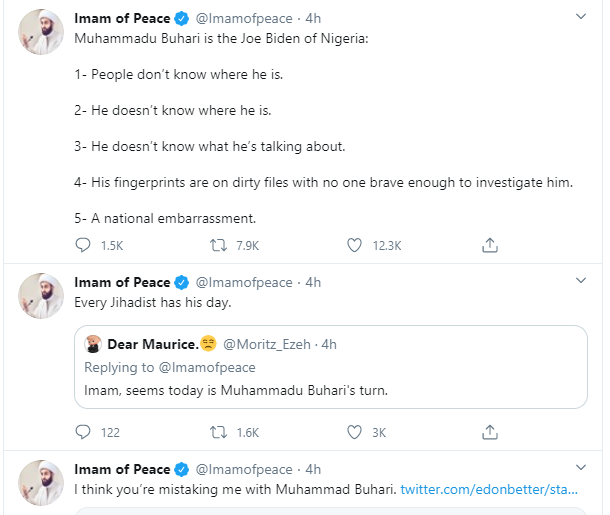 Popular Islamic cleric, 'Imam of Peace' continues to drag President Buhari