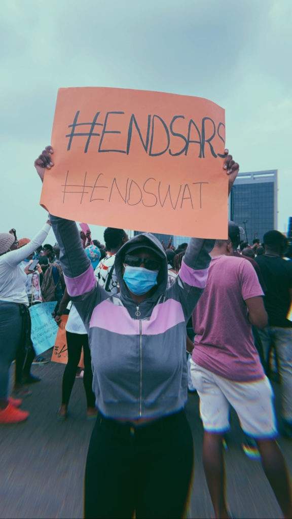 "It's the right thing to do" - DJ Cuppy says as she finally steps out for #EndSARS protest