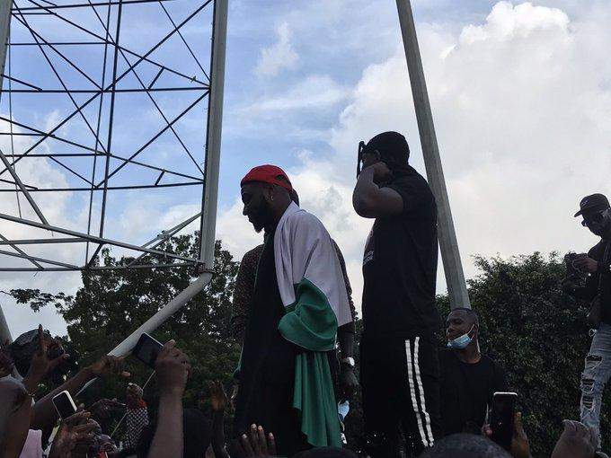 'We never win anything' - Davido says as he storms Abuja for #EndSARS protest