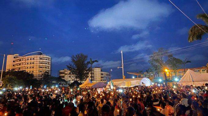 #EndSARS protesters hold candle light vigil across the country to mourn souls lost to police brutality (Photos/Videos)