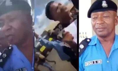 Drama as DPO punches protester during #EndSars protest (Video)
