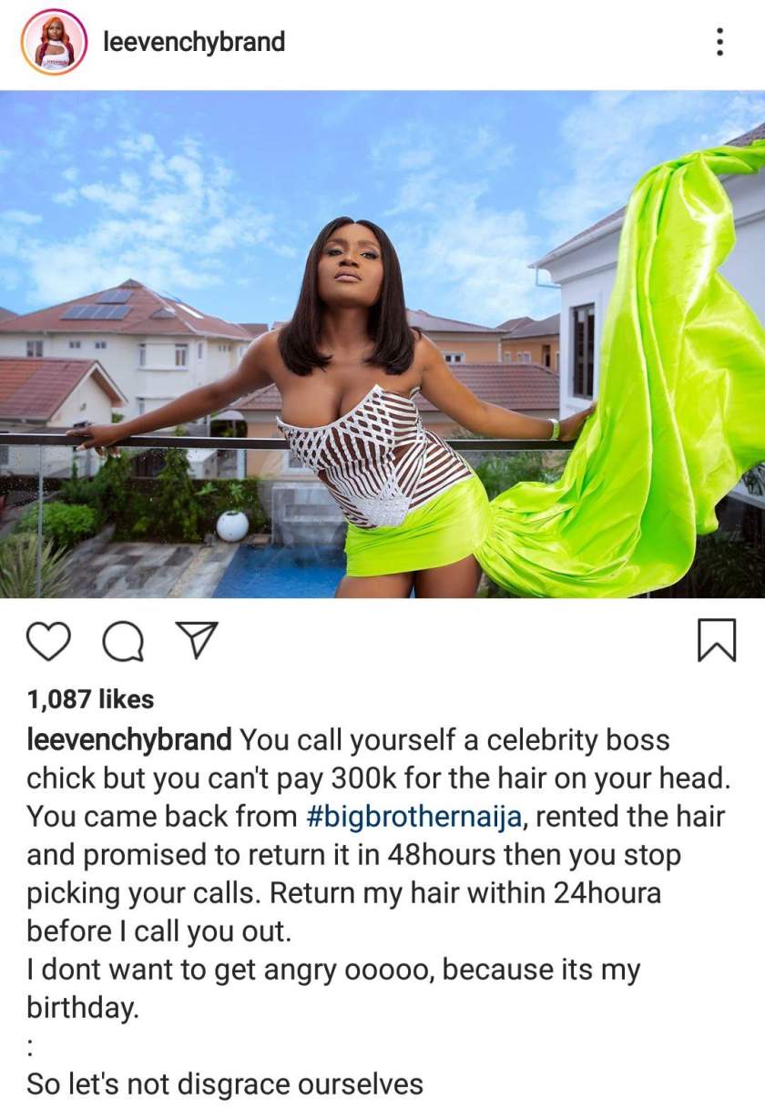 Hair vendor calls out boss lady, Ka3na for renting N300,000 hair and refusing to pay
