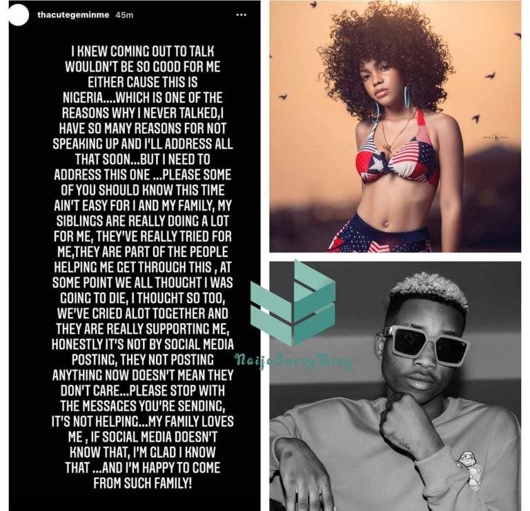 'I knew coming out to talk wouldn't be good for me cause this is Nigeria' - Lil Frosh's girlfriend finally breaks silence