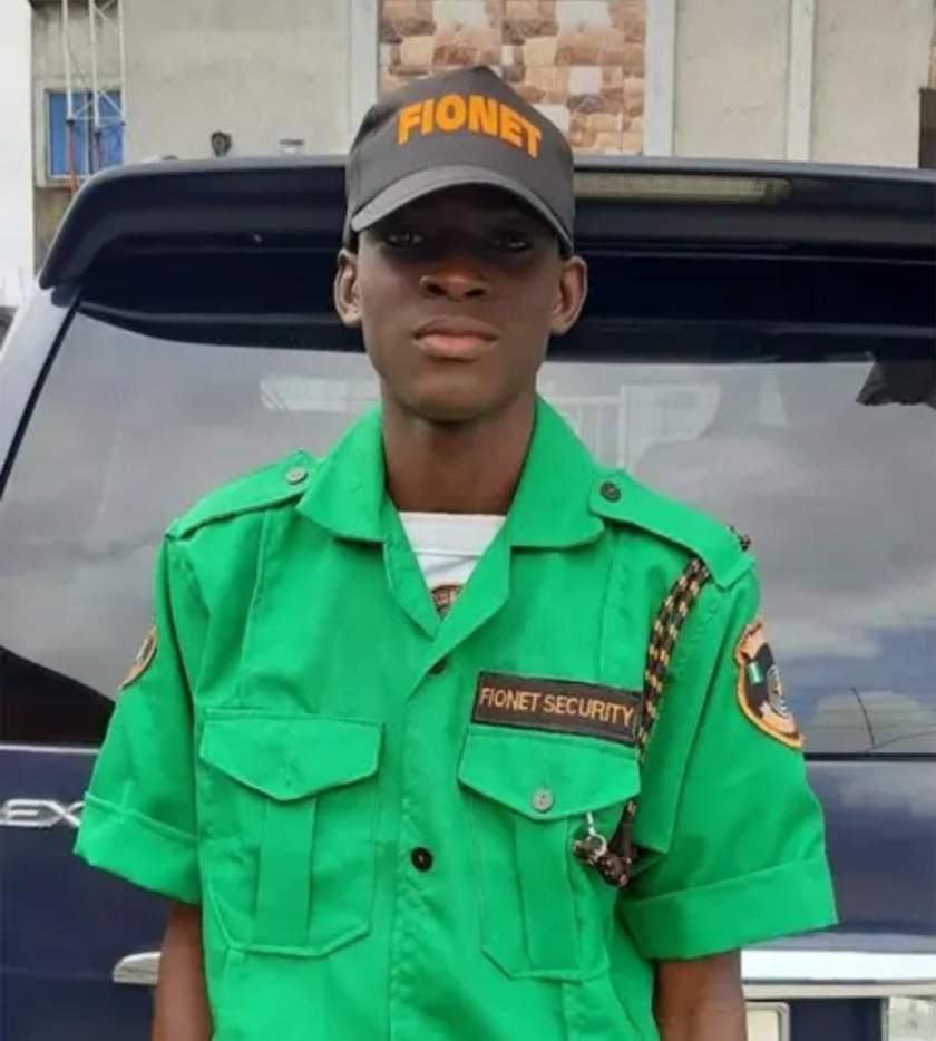 Nigerian father employs son as security man in his company