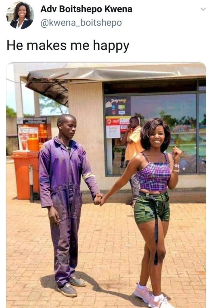 'Love is not about appearance and material things, he makes me happy' - Lady who went viral with her 'mechanic' boyfriend speaks