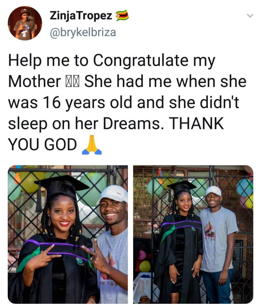 Man Celebrates His Young Mother Who Had Him At 16 (Photos)