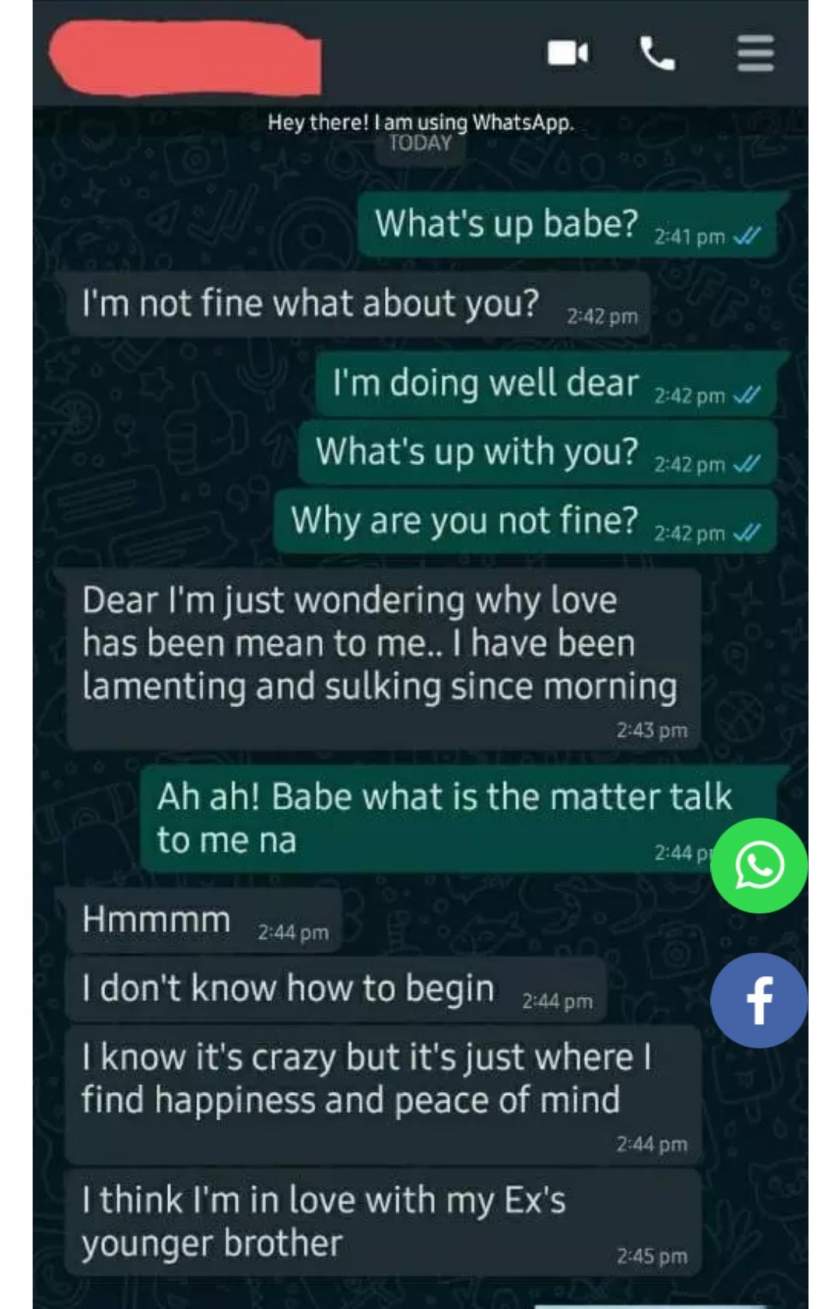 Lady who is madly in love with her ex-boyfriend's younger brother, seeks advice