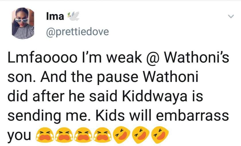 'Kids will embarrass you' - Fans react as Wathoni's son tells her to make a video with Kiddwaya, rejects Tolanibaj (Video)