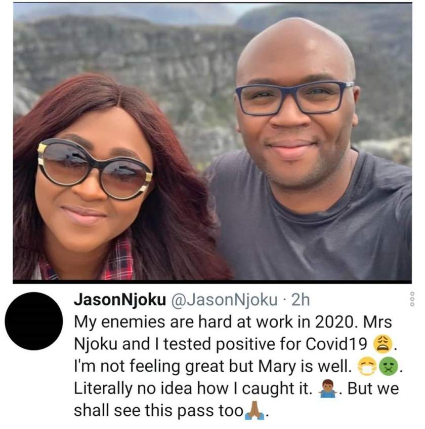 Iroko TV CEO, Jason Njoku and his wife, Mary Remmy Njoku test positive for Coronavirus