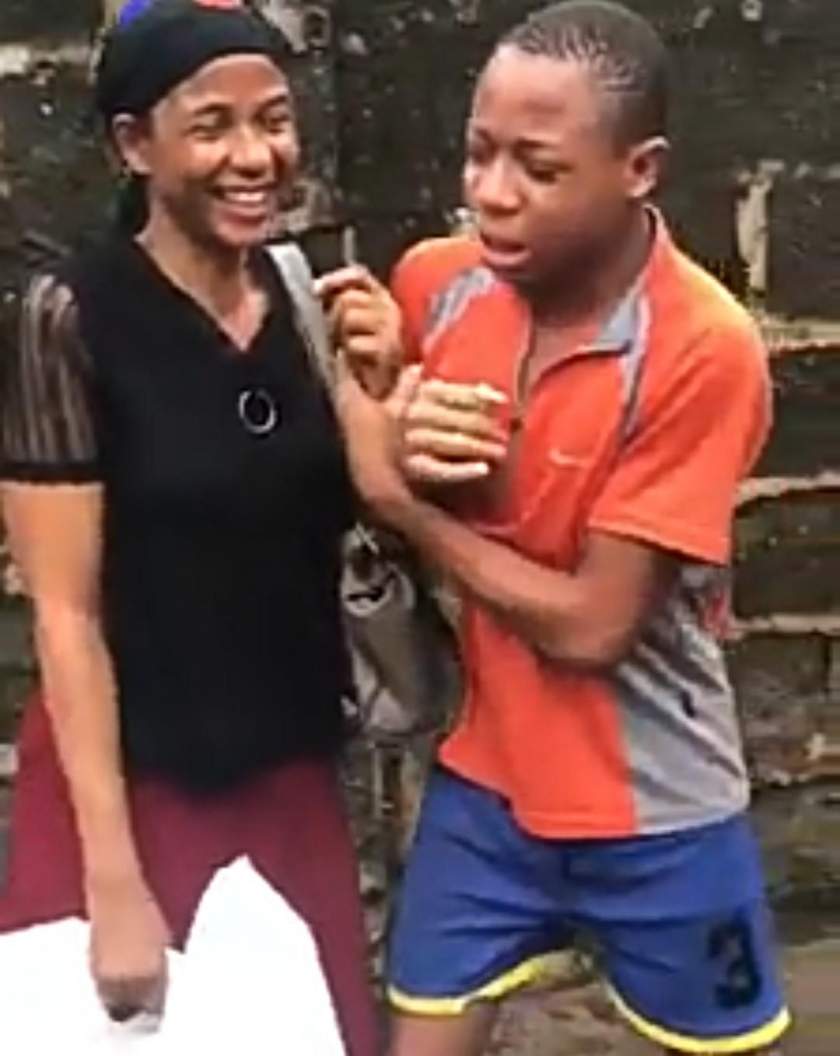 Young boy in tears as he drags mother for refusing to pay back the money he gave her (Video)