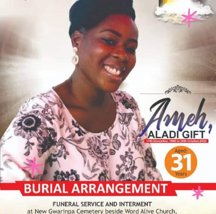 Photos from the burial of actress Ada Ameh's only child, Gift