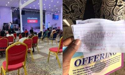 #EndSARS: Nigerians take protest to church (Photos)