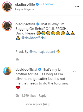'As long as I am alive, Lil Frosh will not suffer'- Davido