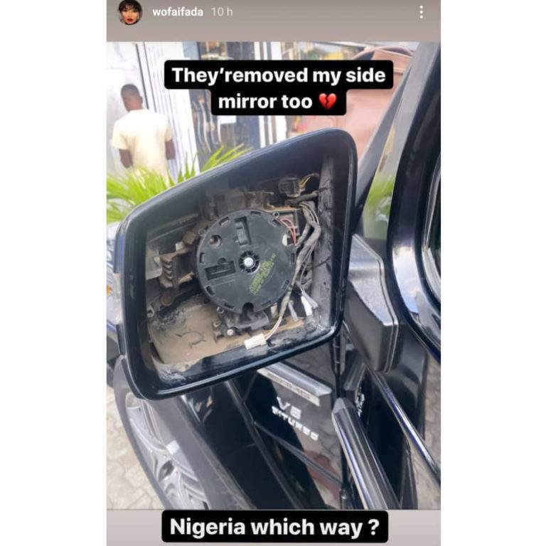 Lasisi Elenu and Wofaifada's Side Mirror Stolen During #EndSARS Protest (Video)