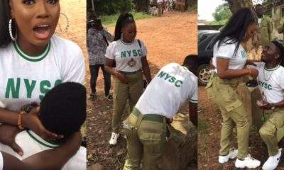 NYSC member proposes to girlfriend in a dramatic way on their POP (Video)