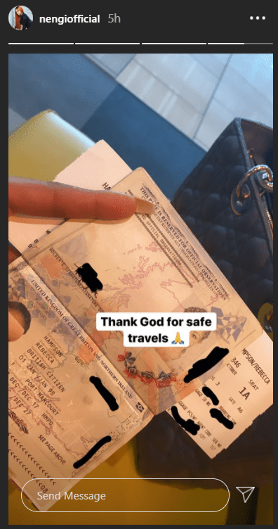 Nengi shows off her British passport with proof of her age