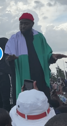 'We never win anything' - Davido says as he storms Abuja for #EndSARS protest