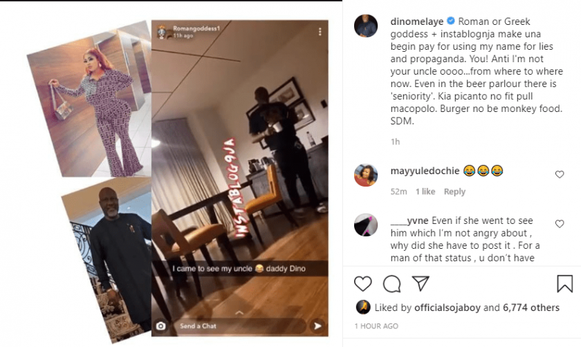 'I am not your uncle' - Dino Melaye tells curvy model, Roman Goddess who visited him in a hotel