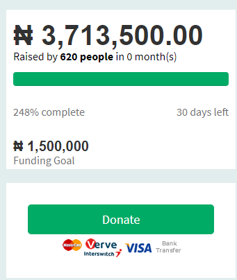 Nigerians raise over N3million to buy prosthetic leg for disabled lady who joined #EndSARS protest