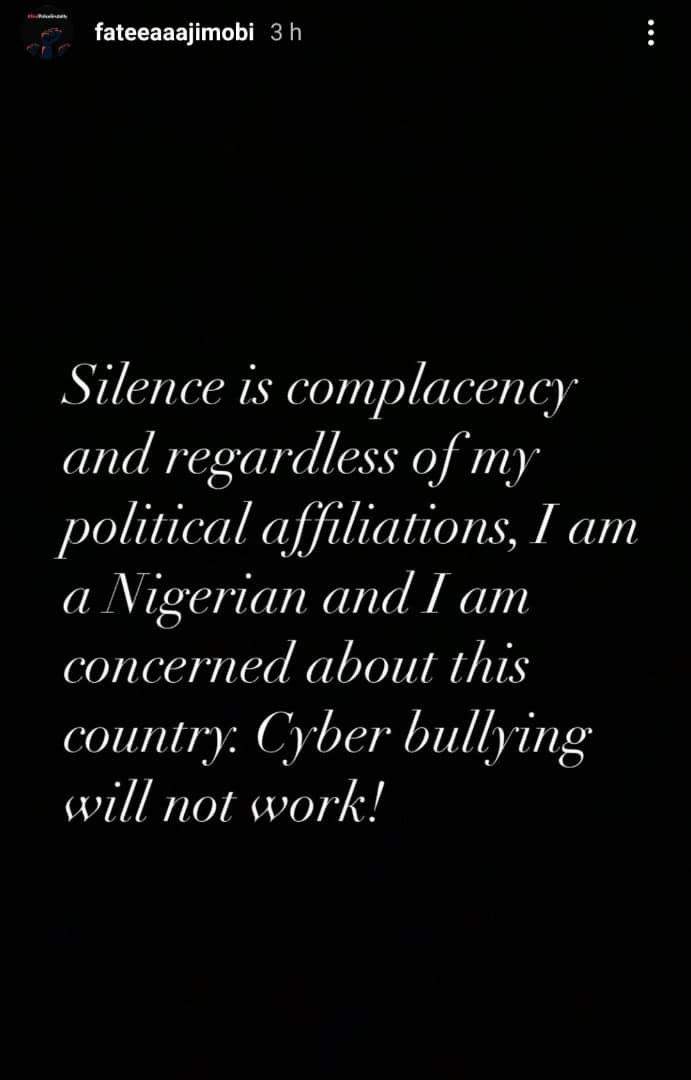 Cyberbullying will not work - Ganduje's daughter writes hours after stating regret for supporting 