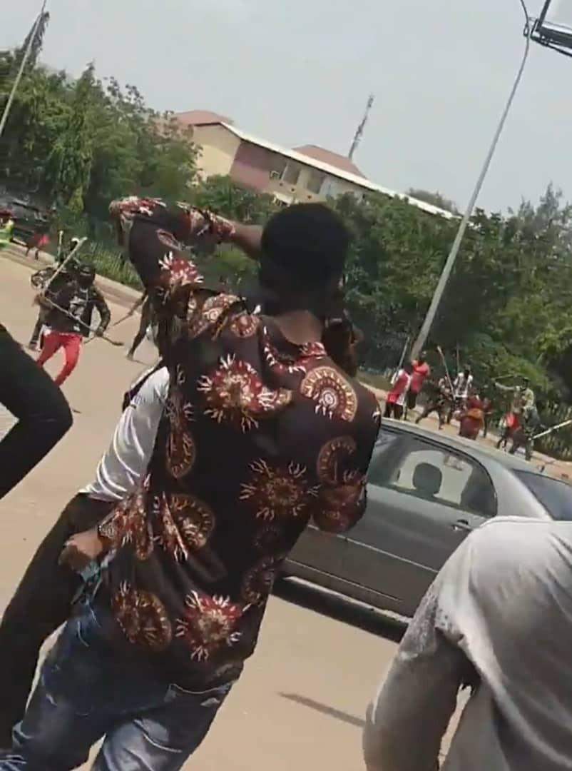 Thugs Attack #EndSARs Protesters in Abuja (Video)