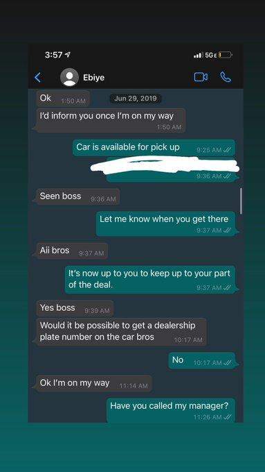 Man calls out Ebiye for selling the Benz he bought from him on credit and losing the money to forex trading