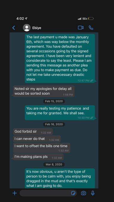 Man calls out Ebiye for selling the Benz he bought from him on credit and losing the money to forex trading