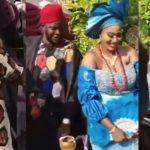 Man seen spraying onions on a couple during traditional wedding (Video)