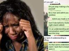 It was only a one night stand, and I can't remember her face - Lady leaks chat with boyfriend who cheated on her and defended it