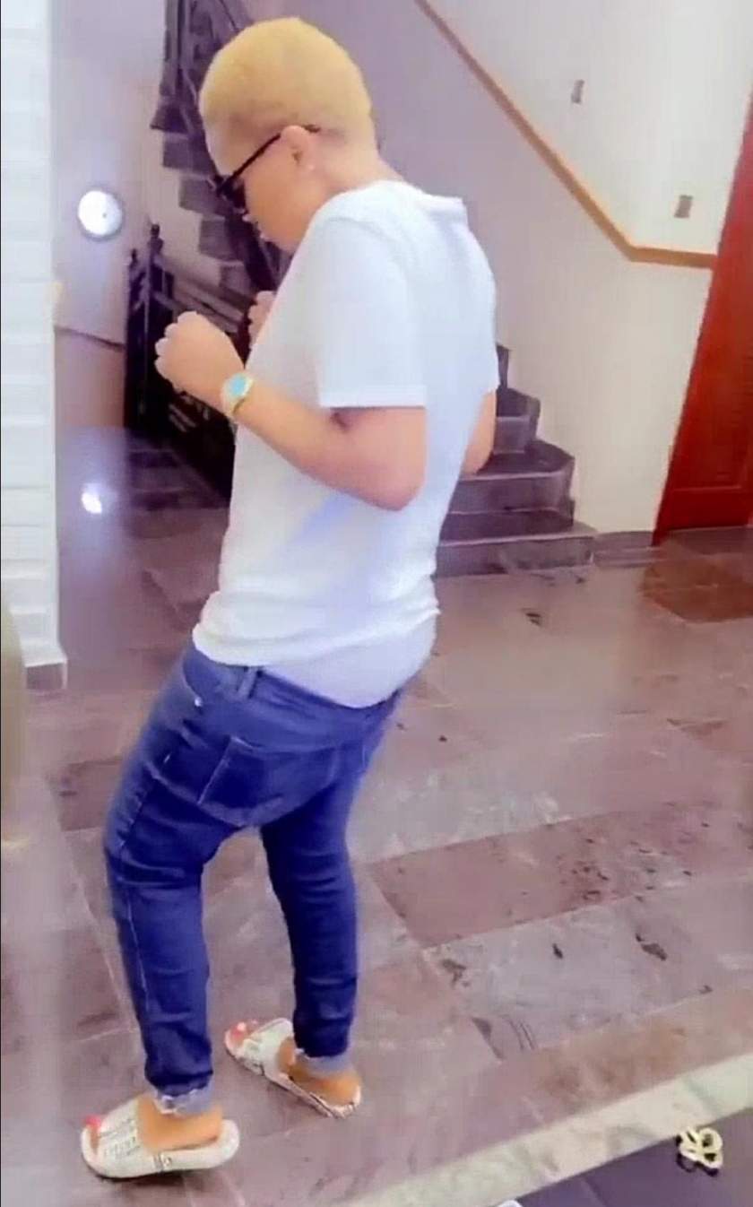 Moment Regina Daniels dressed like a 'tomboy' and sagged her pants, while dancing to a song (Video)