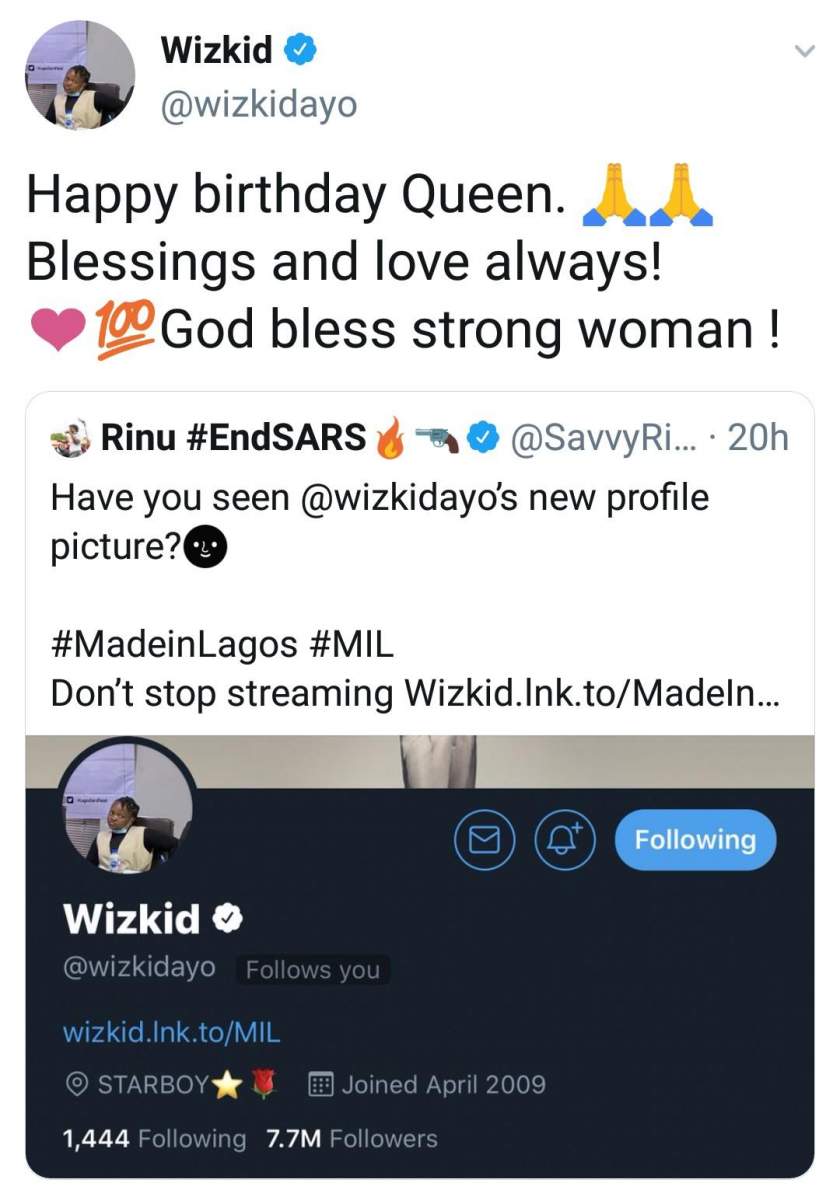 Wizkid Surprises Frontline #EndSars Protester, Rinu On Her Birthday