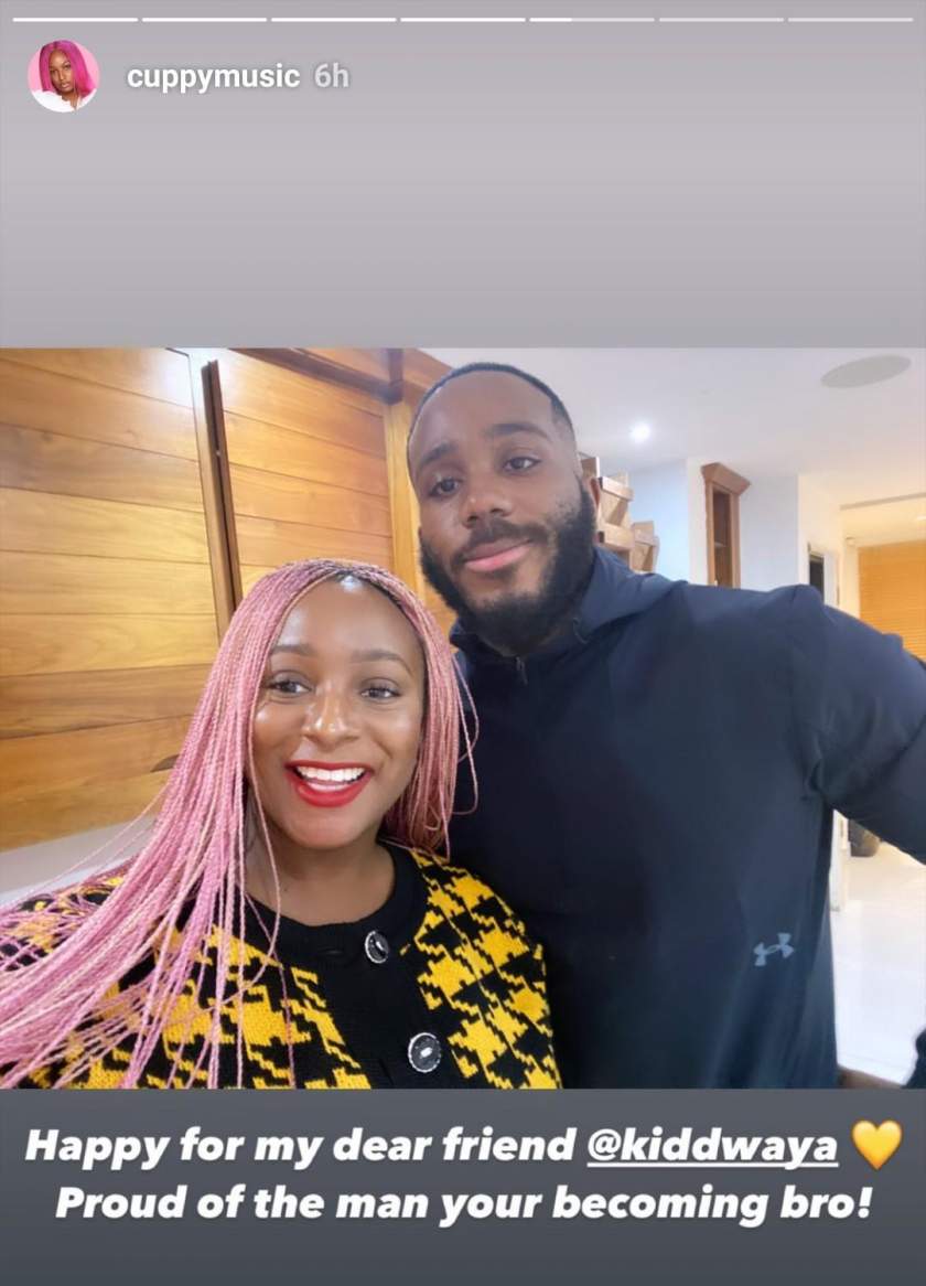 'Proud of the man you're becoming' - DJ Cuppy says as she shares photo with Kiddwaya