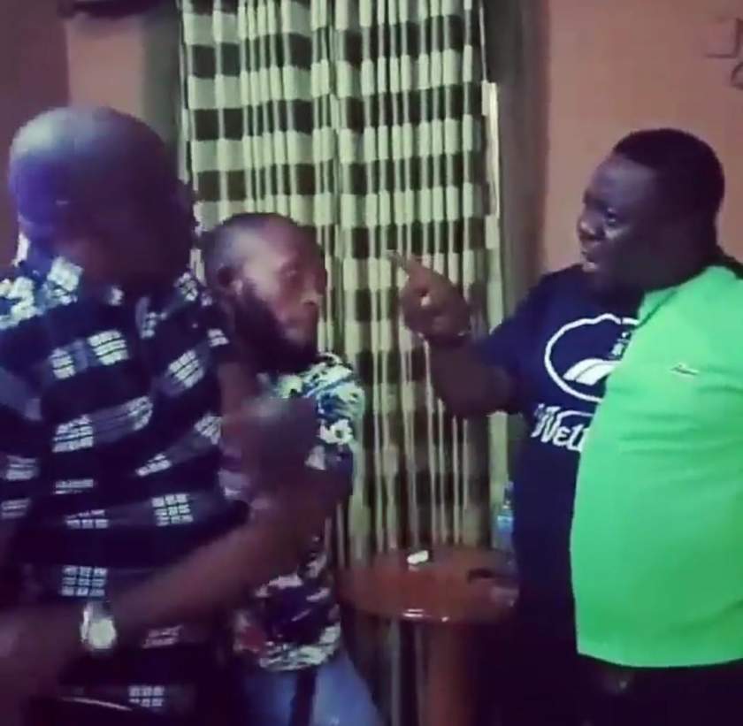 Nollywood Actors, Mr Ibu And Charles Aworum Fight Dirty In A Hotel (Video)