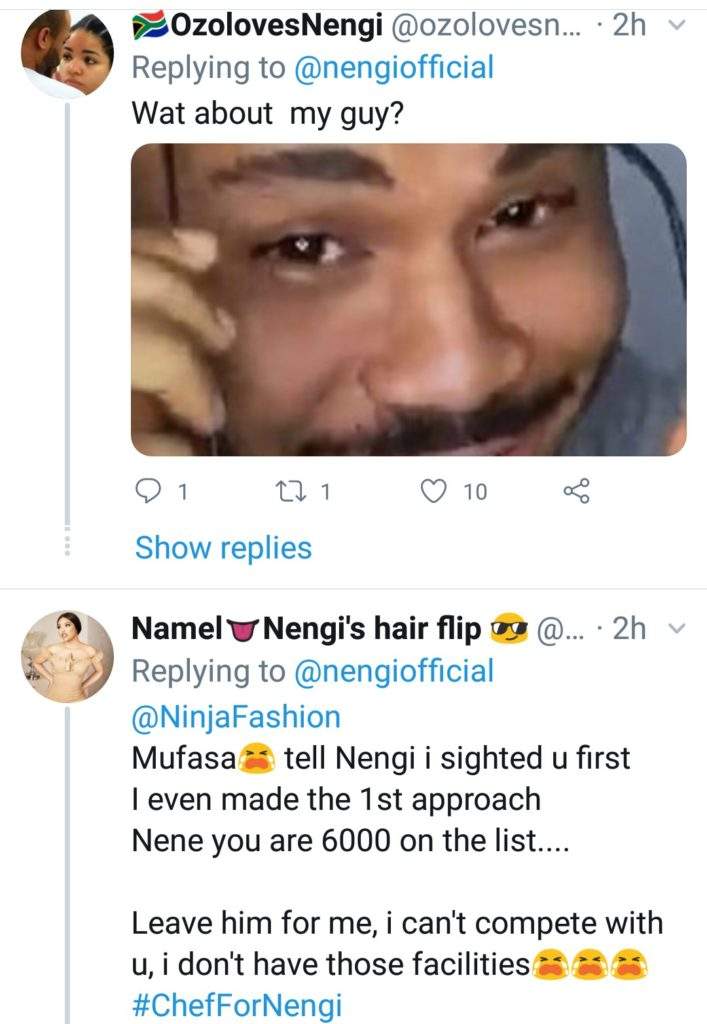 Fans react as Nengi shows interest in handsome guy on Twitter