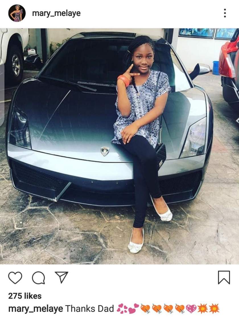 Dino Melaye Gifts 11-Year-Old Daughter A Lamborghini On Her Birthday (Photos)