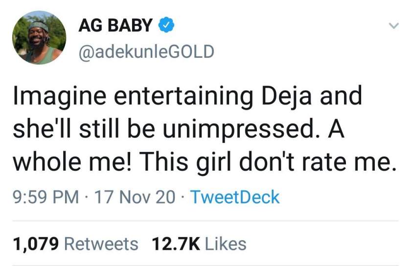 Adekunle Gold laments over his daughter's reaction after he tried to entertain her