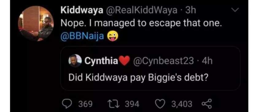 Billionaire son, Kiddwaya replies fan who asked him if he has paid the debt he is owing
