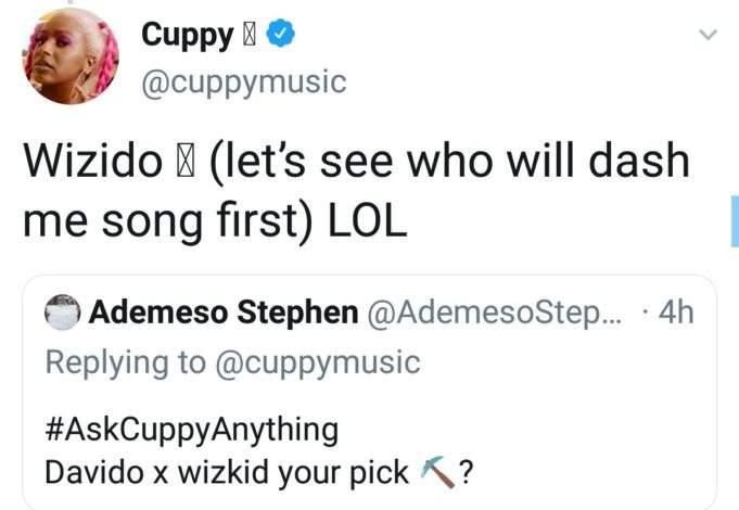 DJ Cuppy Speaks On Who She Prefers Between Wizkid And Davido