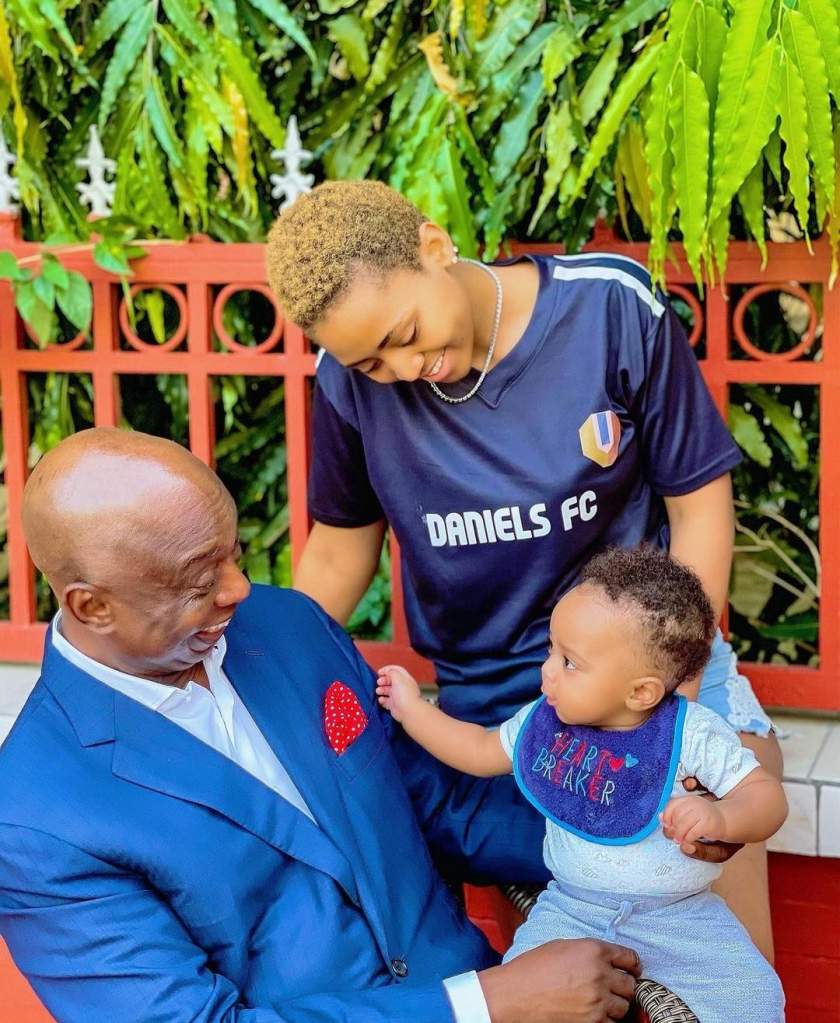 Regina Daniels Shares Lovely New Photos With Hubby And Son, Munir