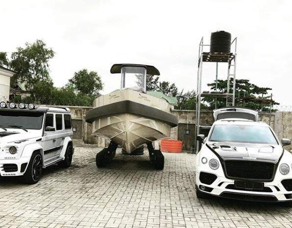 Obafemi Martins flashes his N176m yacht, N87m Bentley and N35m G-wagon