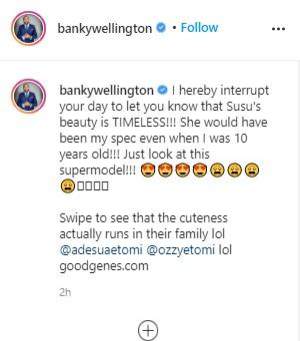 Banky W shares throwback photos of his wife, Adesua Etomi